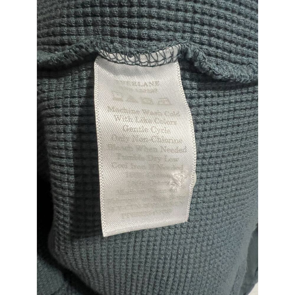 Everlane Henley Shirt Mens Large Blue Waffle Thermal Long Sleeve - Picture 5 of 5